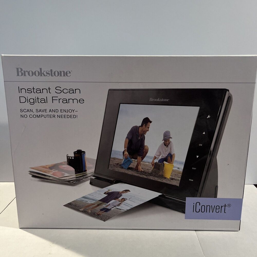 Brookstone iConvert Instant Scan Digital Frame- 8" Frame 600 x 800